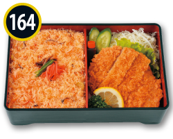 宅配・お持ち帰り 長栄寿し・一兆 かに飯ロースカツ重
